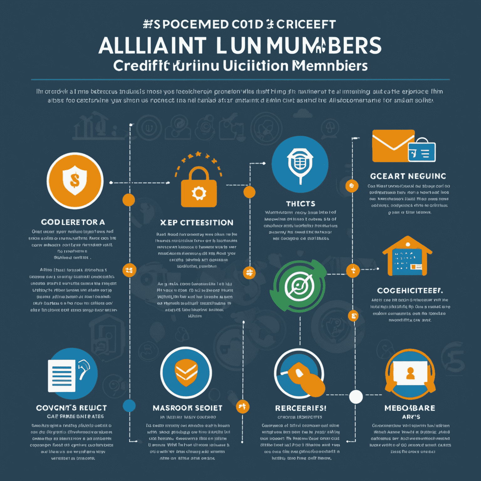 An infographic showing the steps to become an Alliant Credit Union member, with icons representing different membership benefits